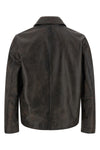 l-amar-wrd jacket in dyed used-effect leather