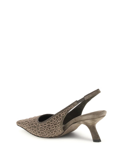 BRUNELLO CUCINELLI 37 city slingback heels