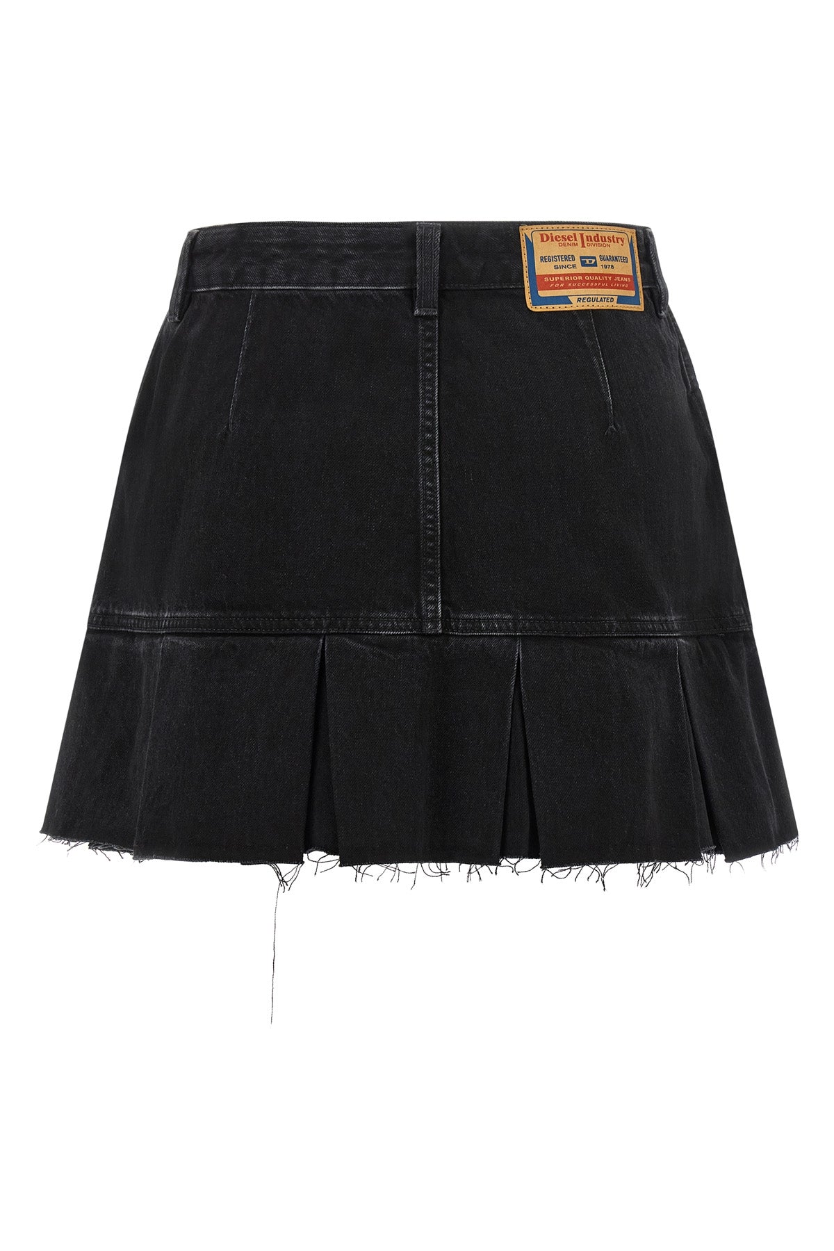 the de-reen diesel mini skirt redefines casual codes through a structured low-