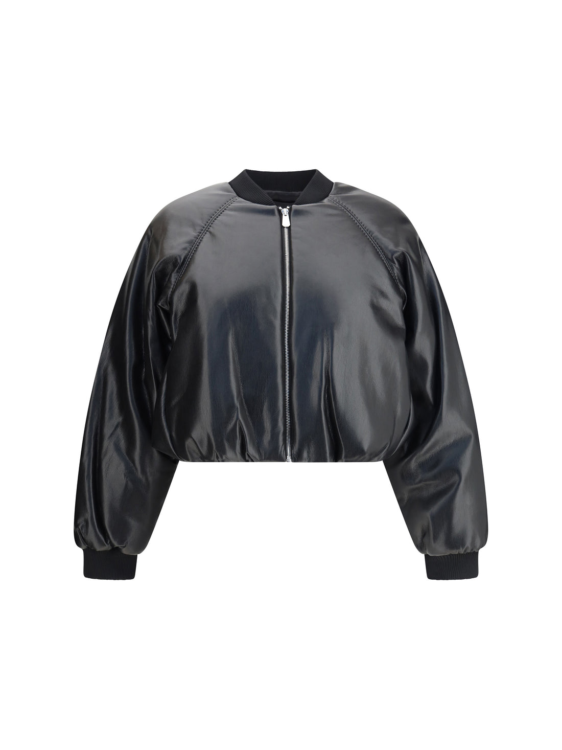 PINKO M  cropped bomber with a leather-effect