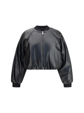 PINKO M  cropped bomber with a leather-effect