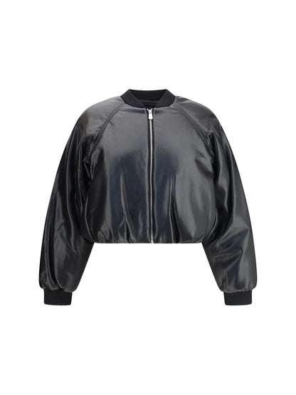 PINKO M  cropped bomber with a leather-effect