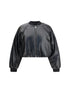 PINKO M  cropped bomber with a leather-effect