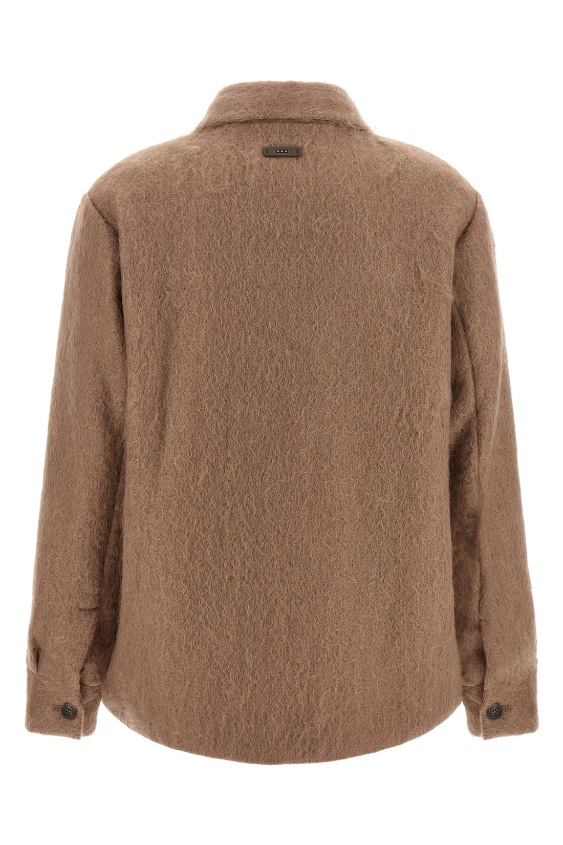 PESERICO 42 the peserico hazelnut-colored overshirt stands out for a material and enveloping