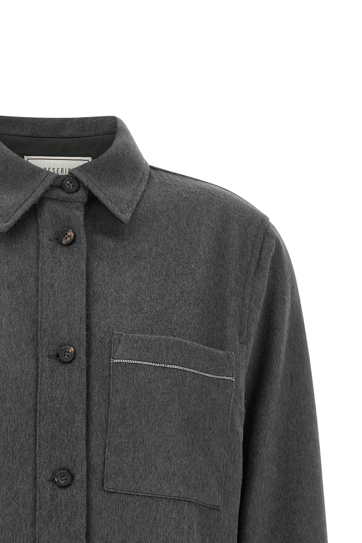 the peserico overshirt reinterprets the classic shirt silhouette through a rigor