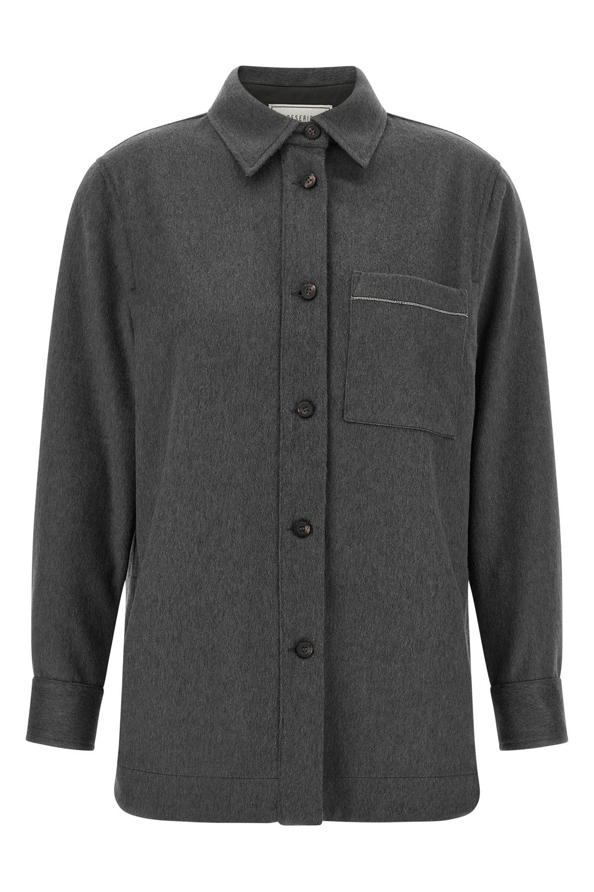 the peserico overshirt reinterprets the classic shirt silhouette through a rigor