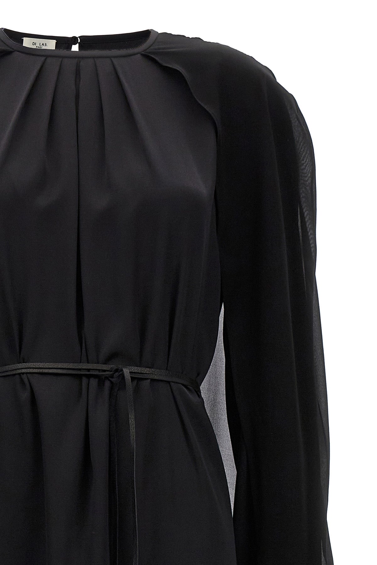 silk cape dress