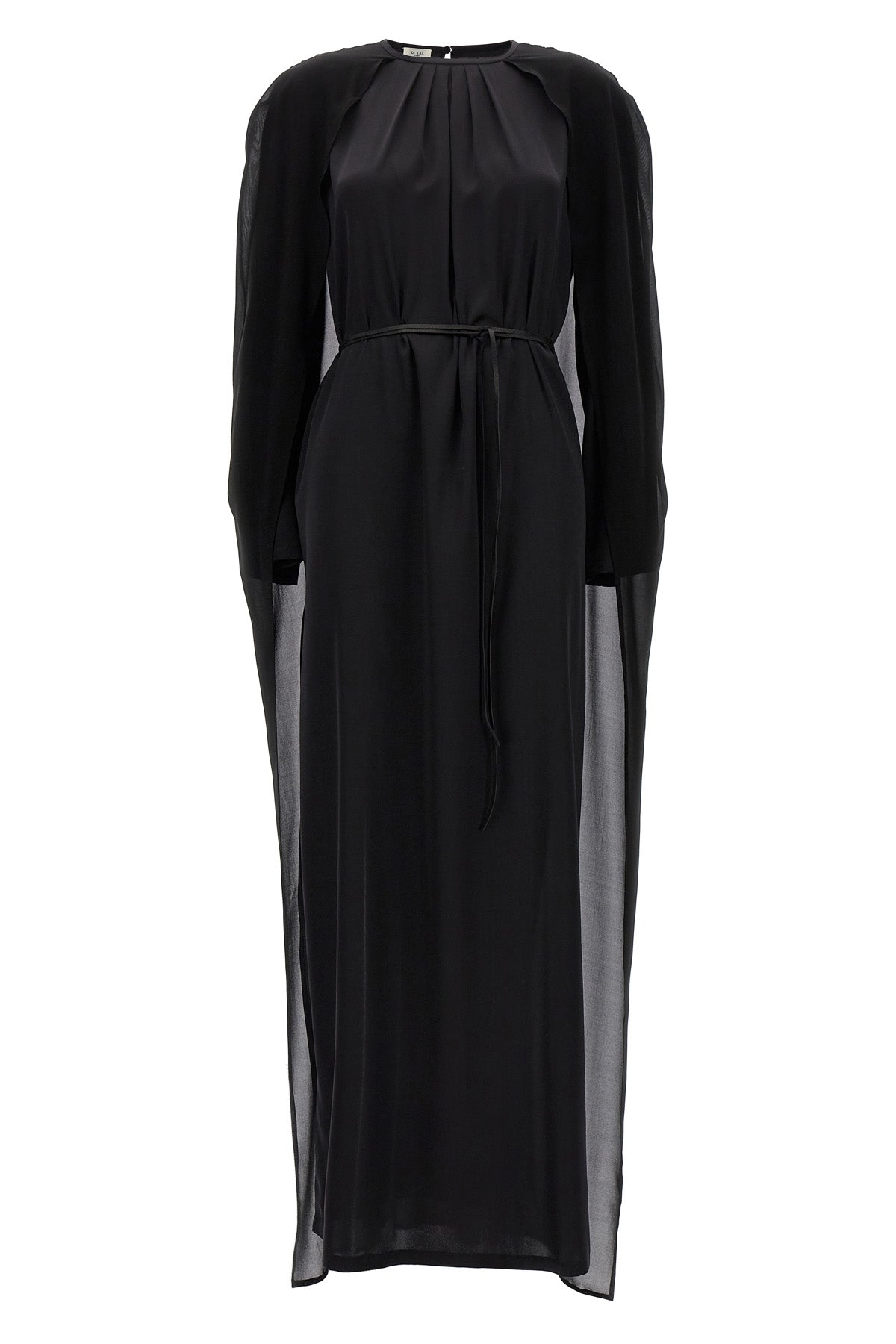 silk cape dress