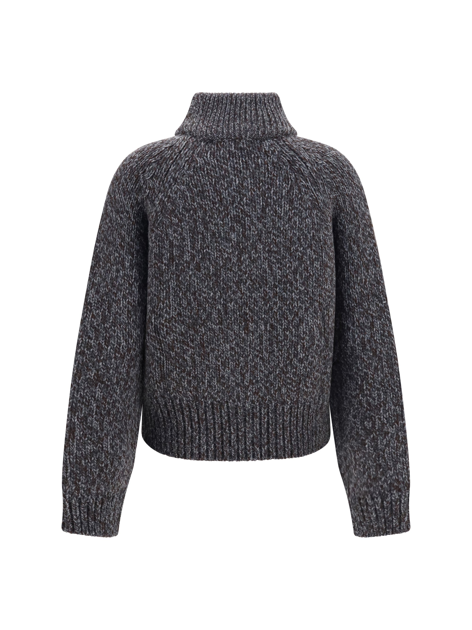 merino wool zip cardigan