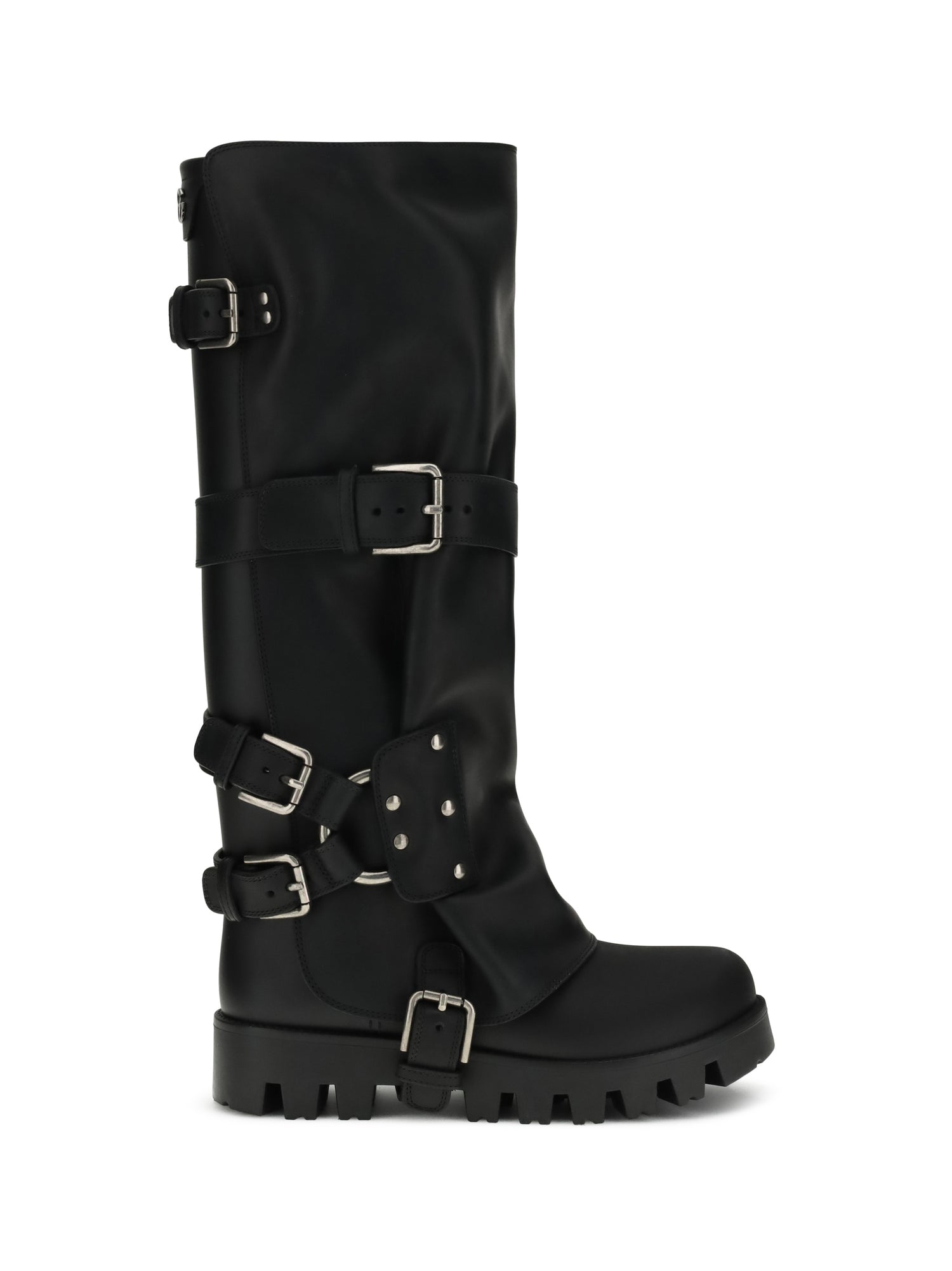 DOLCE &amp; GABBANA 36 rubber and leather high boots