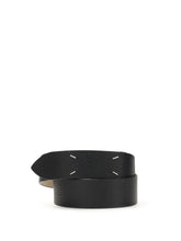 MARGIELA 70 grained four-stitch belt