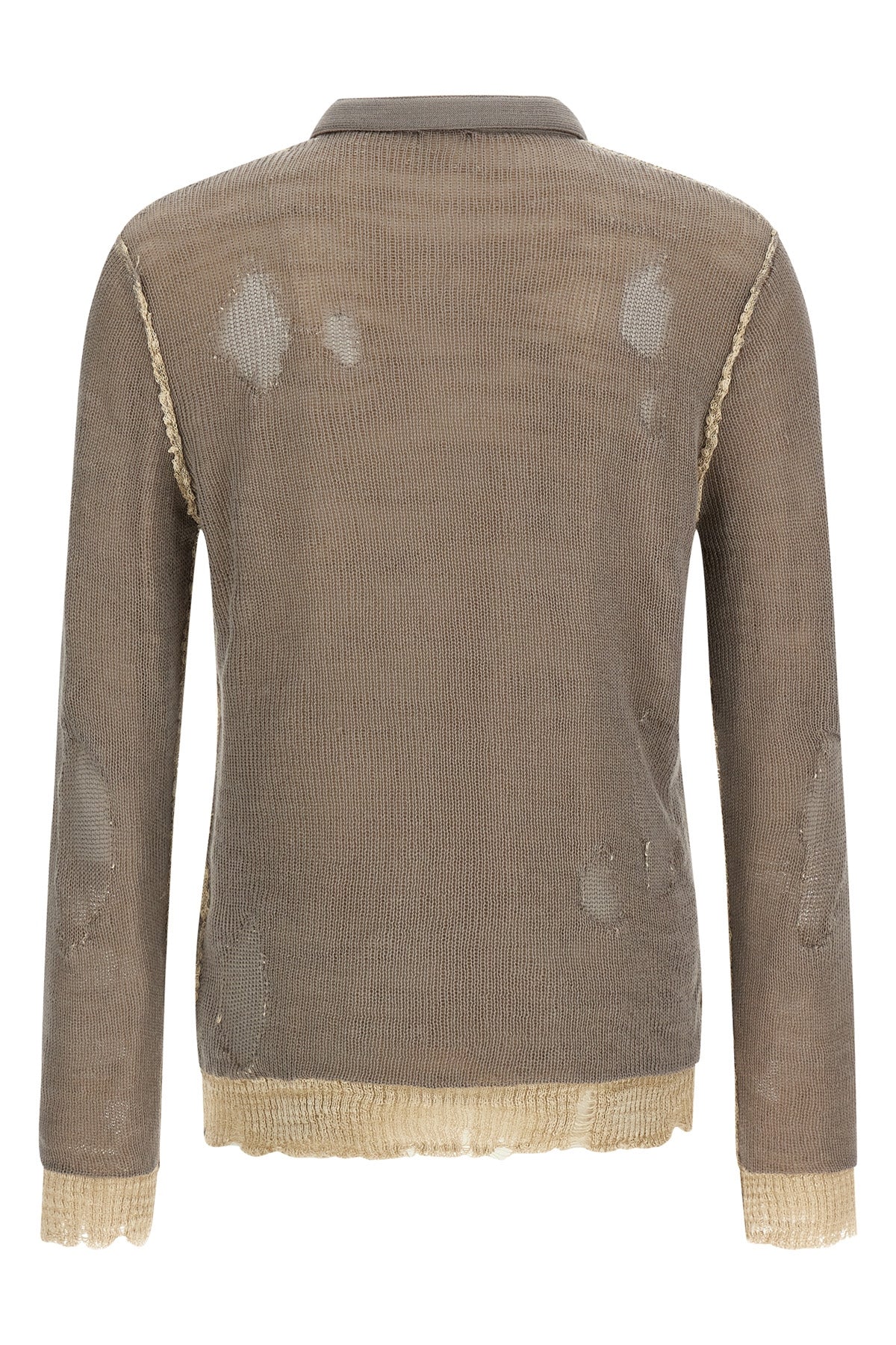 k-daianeris jacquard distressed linen blend sweater