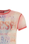 t-iana t-shirt in light stretch cotton patterned