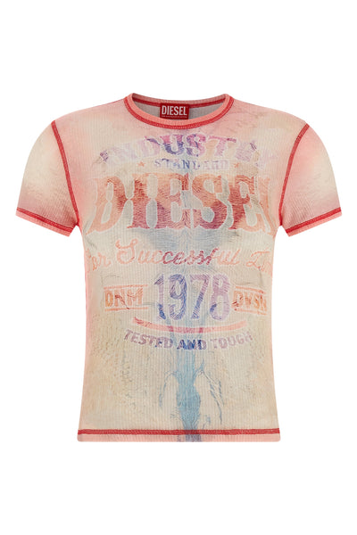 t-iana t-shirt in light stretch cotton patterned