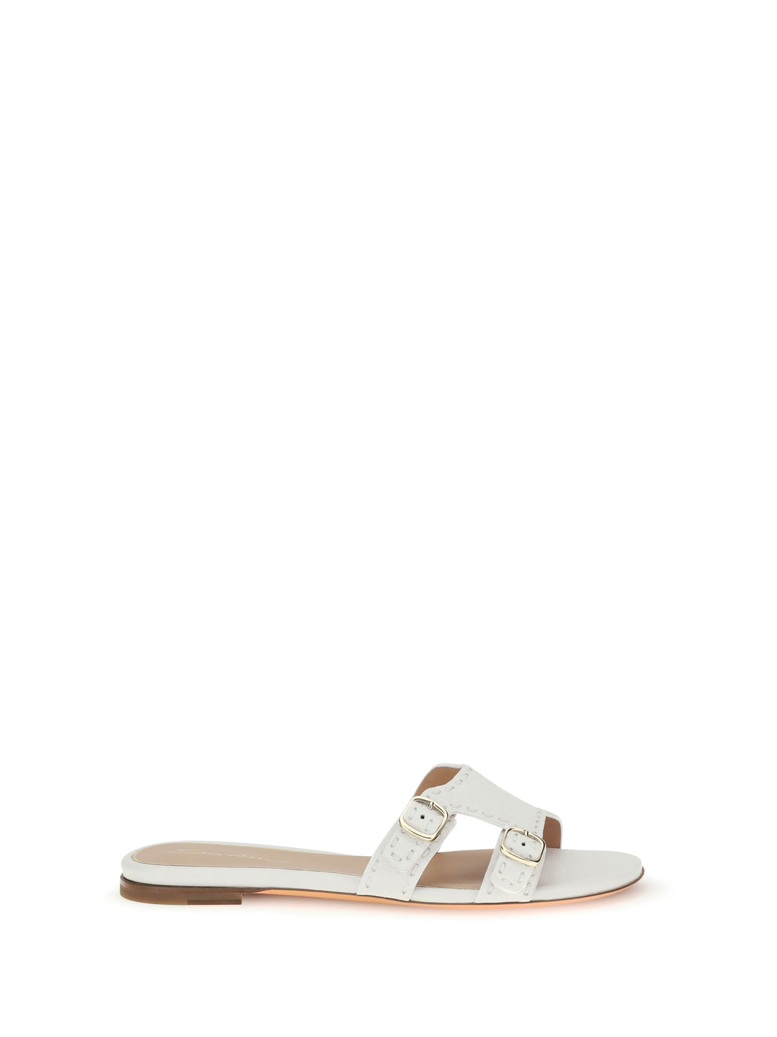 SANTONI 36 low leather sandals