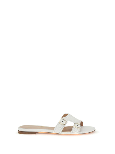 SANTONI 36 low leather sandals