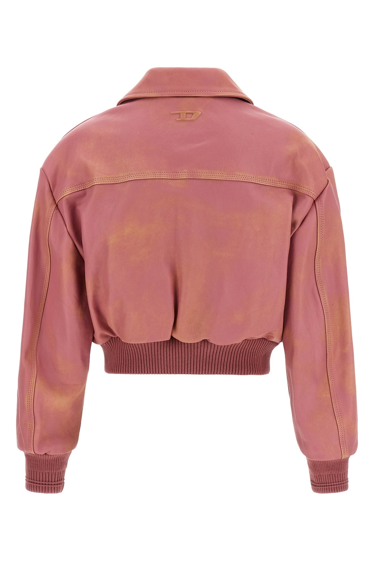 the aviator-style jacket by diesel l-avia redefines classic volumes through a