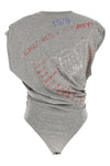 the diesel t-noby bodysuit redefines the silhouette through a sartorial constr