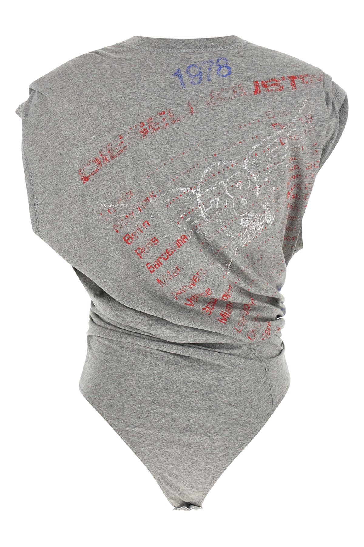 the diesel t-noby bodysuit redefines the silhouette through a sartorial constr