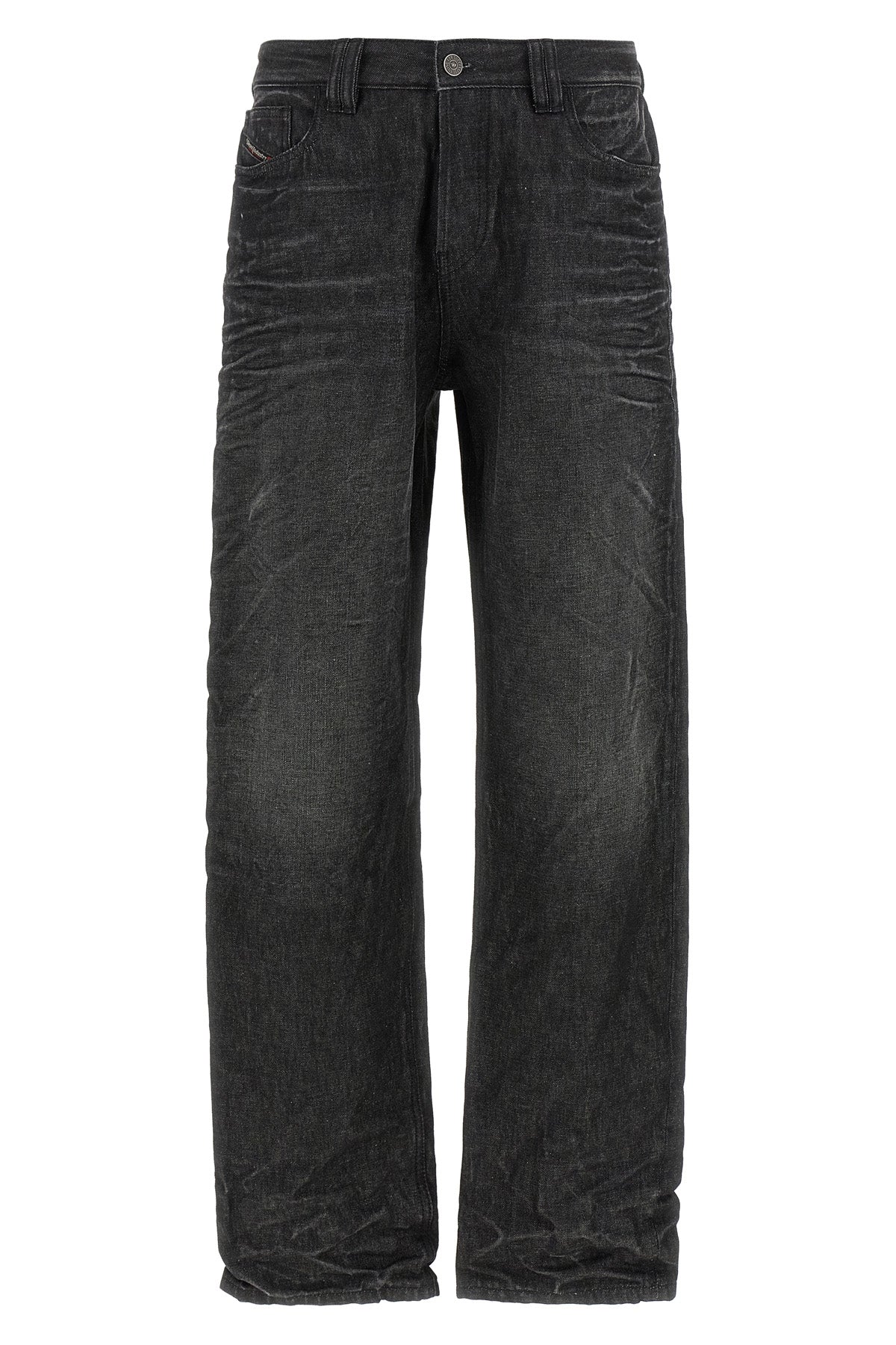 diesel 1991 d-voeed jeans feature a sartorial construction in denim structured