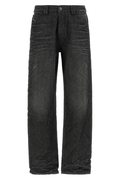 diesel 1991 d-voeed jeans feature a sartorial construction in denim structured