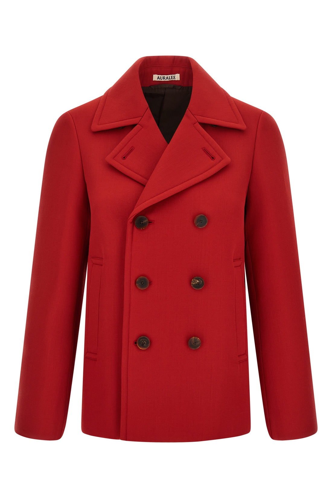 AURALEE 1 double breast twisted wool coat