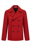 double breast twisted wool coat