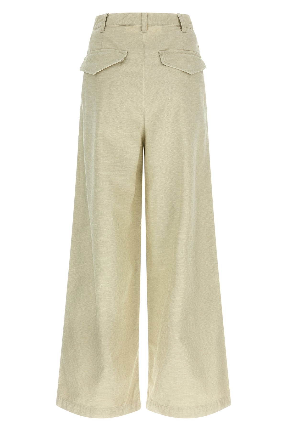 pants in satin bag fabric made