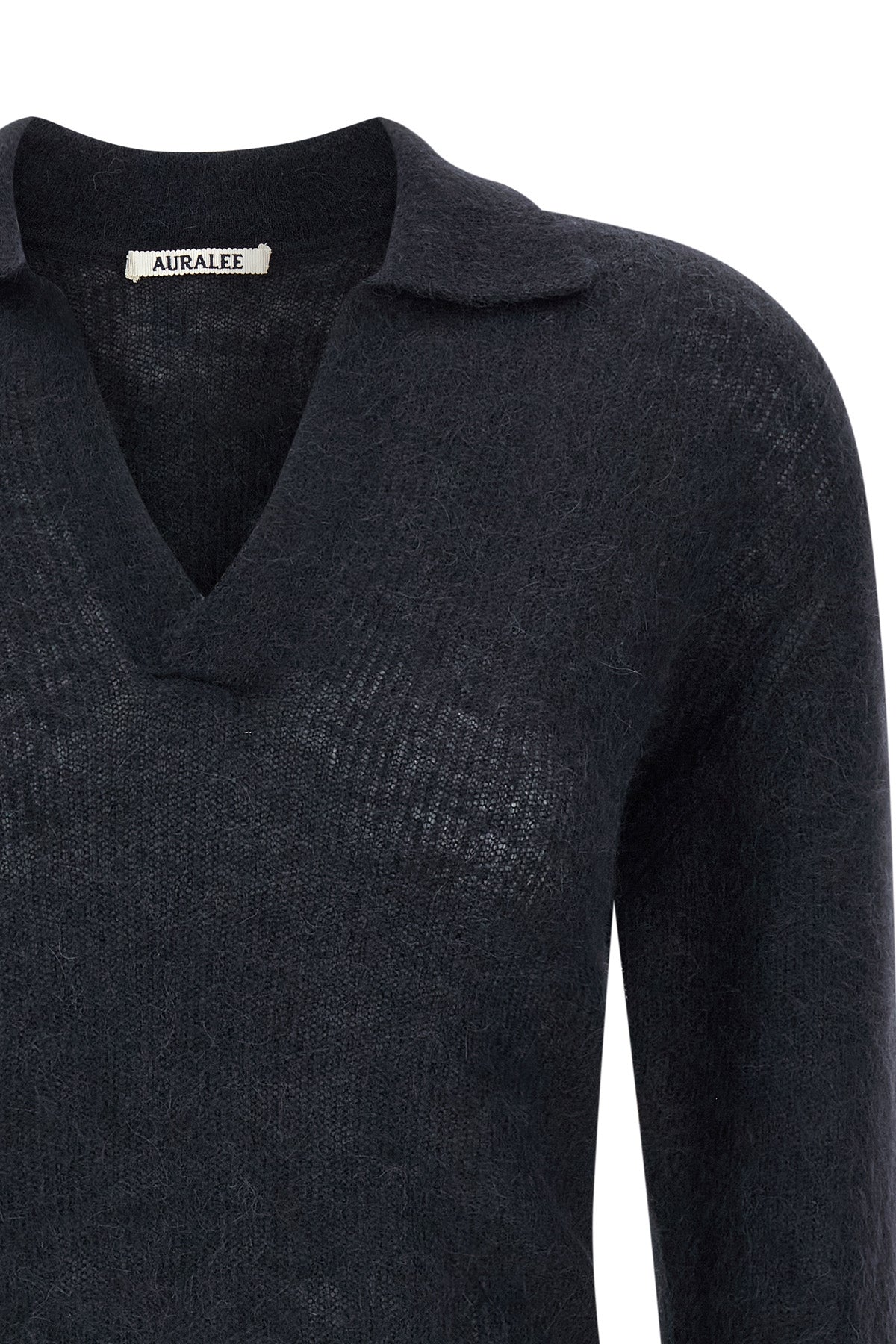 polo shirt in precious tam yarn of rare suri baby alpacas