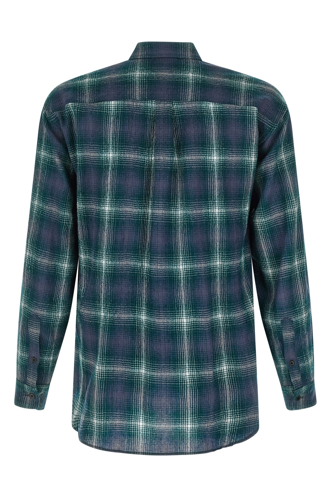 AURALEE 4 airy wool check ultra-fine combed wool shirt