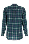airy wool check ultra-fine combed wool shirt