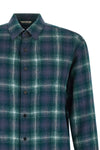 airy wool check ultra-fine combed wool shirt