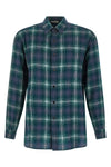 airy wool check ultra-fine combed wool shirt