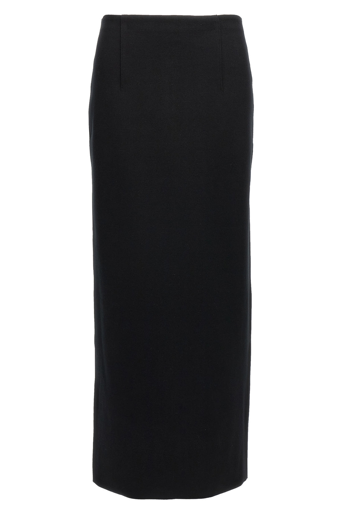 AURALEE 1 long double-sided knitted skirt in yarn dyed