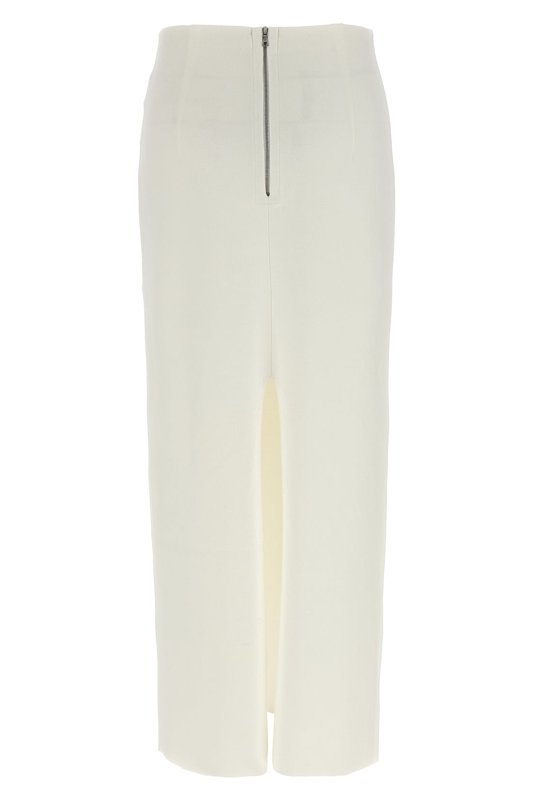 AURALEE 0 long double-sided knitted skirt in yarn dyed