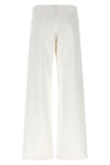 low rise loose garment marshmallow-dyed cotton denim jeans