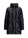 quilted drawstring down jacket