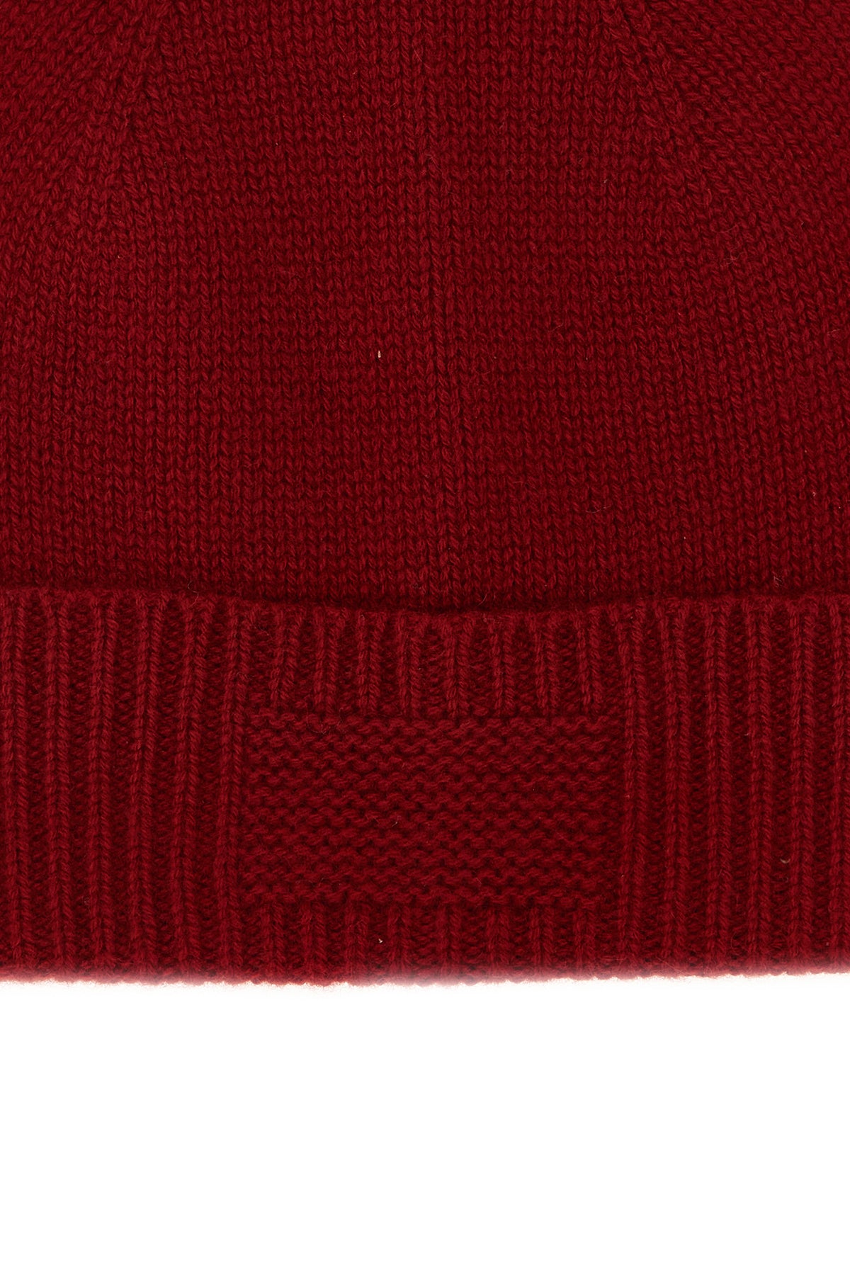 rib cuff knitted cashmere beanie