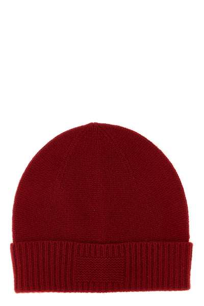rib cuff knitted cashmere beanie