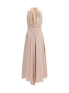 belted pleated dress