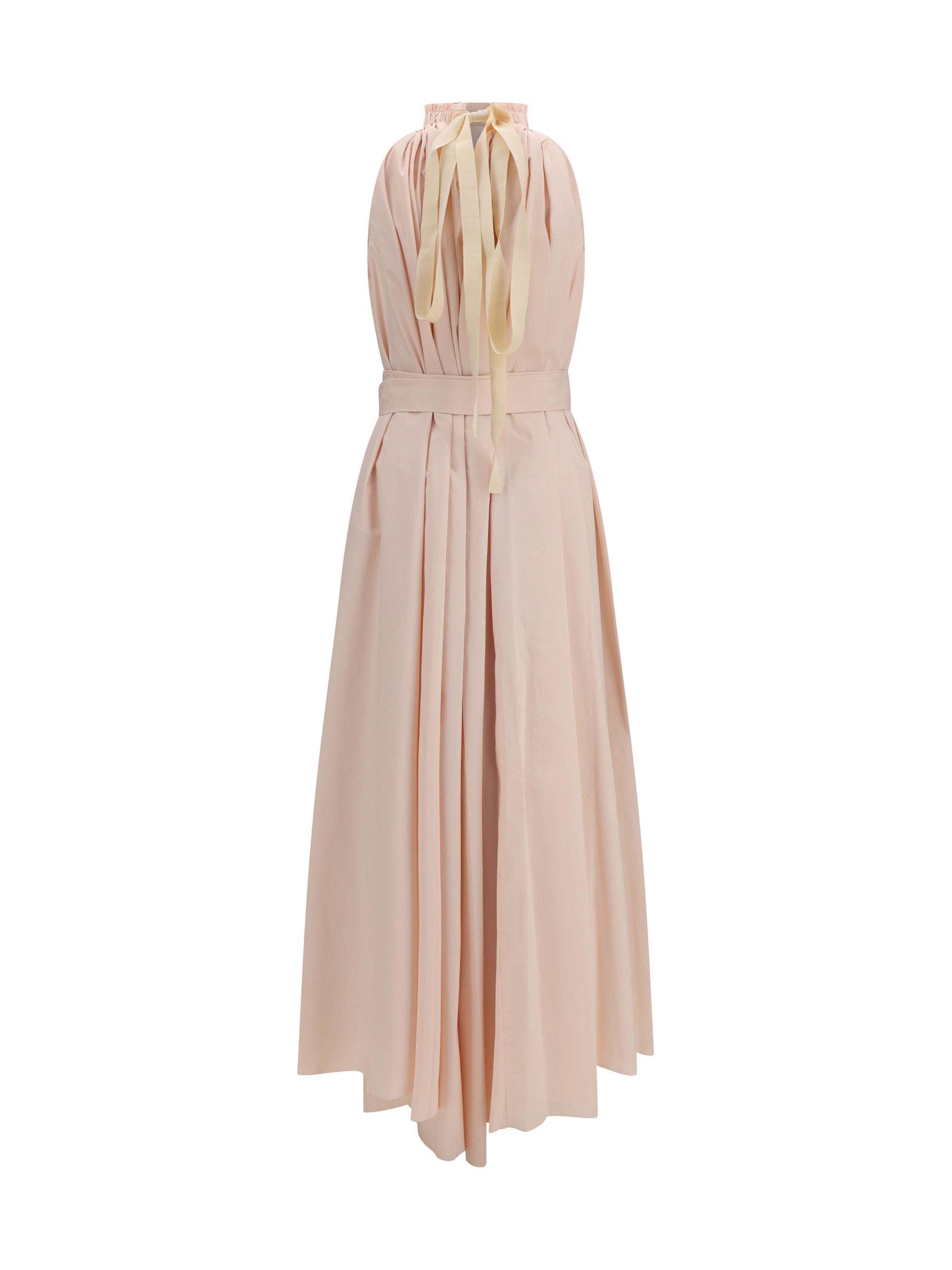 belted pleated dress