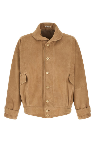 full-grain leather blouson
