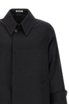 light wool gabardine trench coat in lightweight fabric