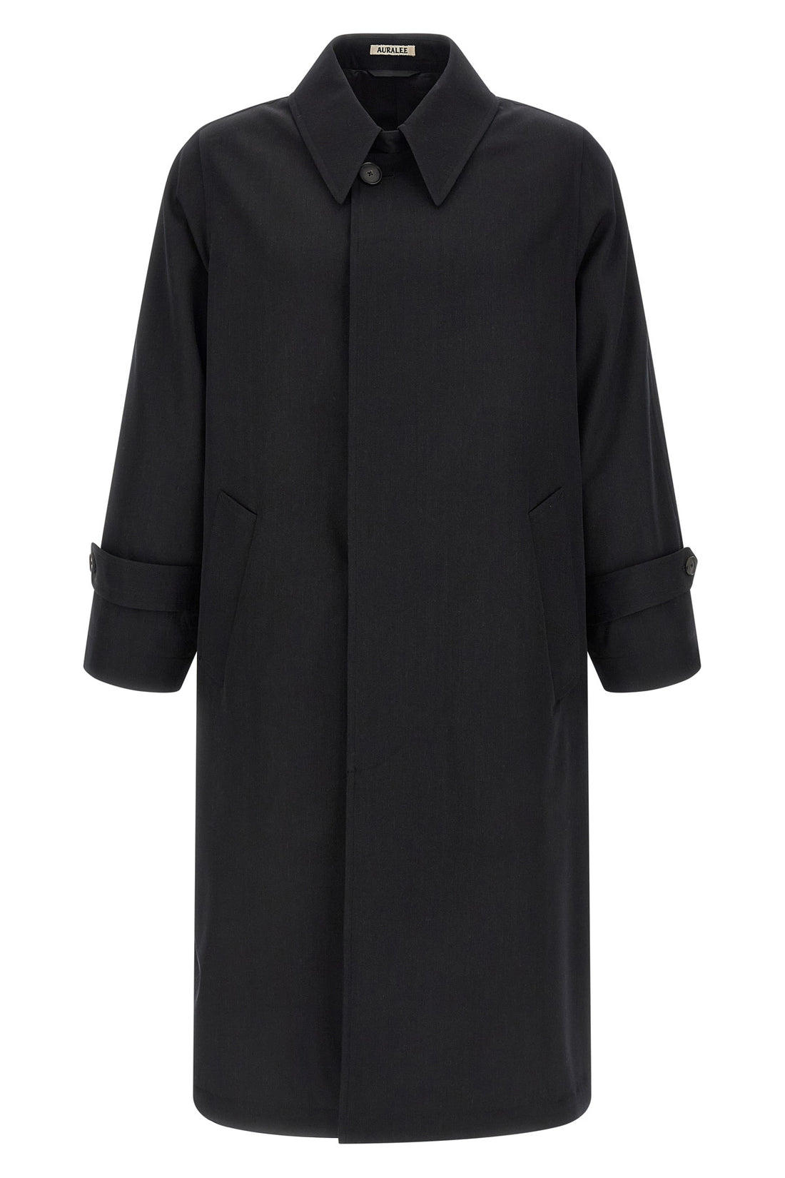 AURALEE 5 light wool gabardine trench coat in lightweight fabric
