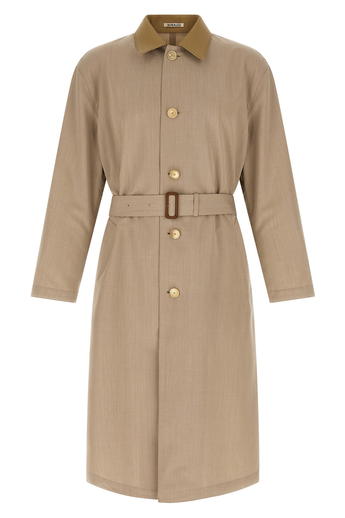 AURALEE 3 long wool max canvas wool canvas coat made