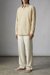 striped cotton and silk shirt