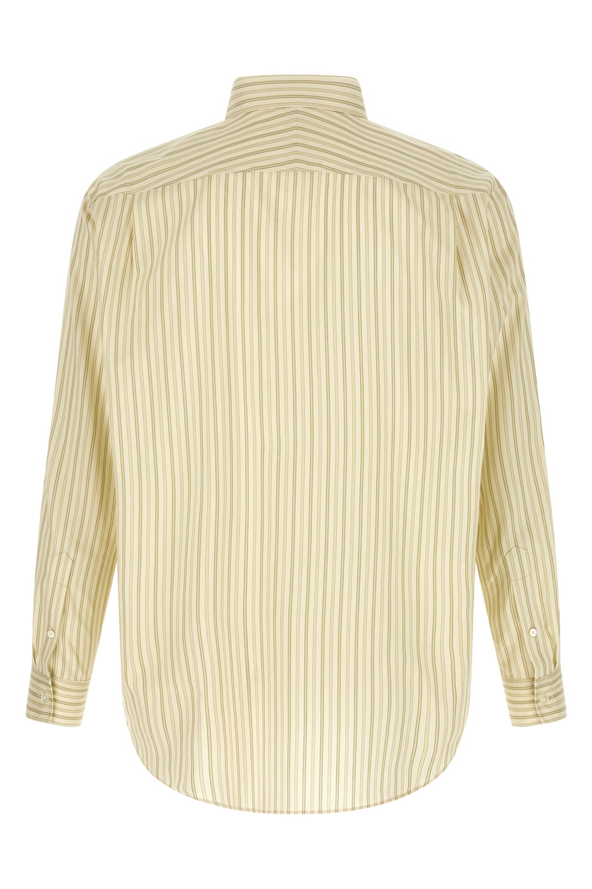 striped cotton and silk shirt