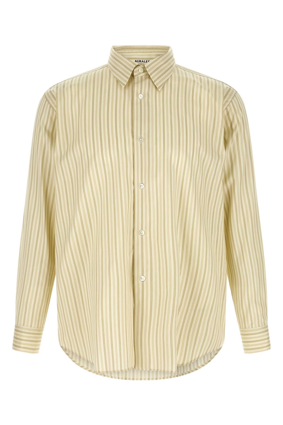striped cotton and silk shirt