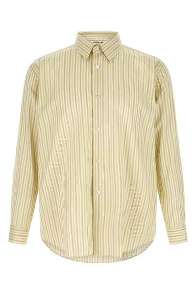 striped cotton and silk shirt