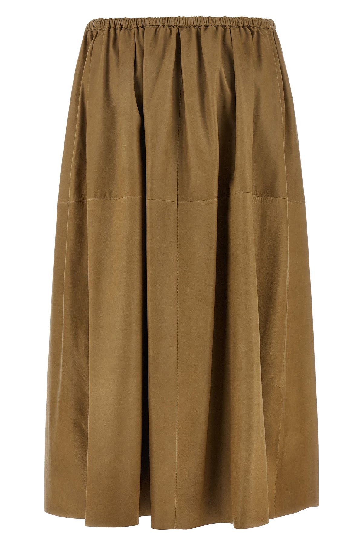 midi skirt in fine calf leather